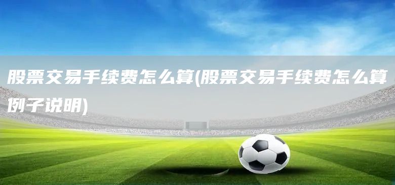 股票交易手續(xù)費(fèi)怎么算(股票交易手續(xù)費(fèi)怎么算例子說明)(圖1)
