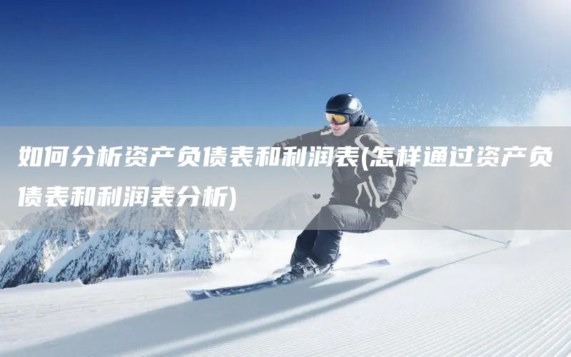 如何分析資產(chǎn)負債表和利潤表(怎樣通過資產(chǎn)負債表和利潤表分析)(圖1)