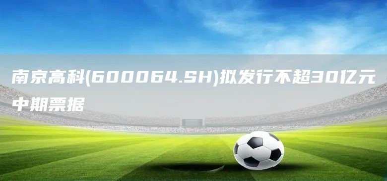 南京高科(600064.SH)擬發(fā)行不超30億元中期票據(jù)(圖1)